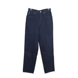 Lauren Ralph Lauren Velvety Mom Jeans Dark Blue SZ 8 Classic Retro Preppy Soft